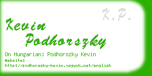 kevin podhorszky business card